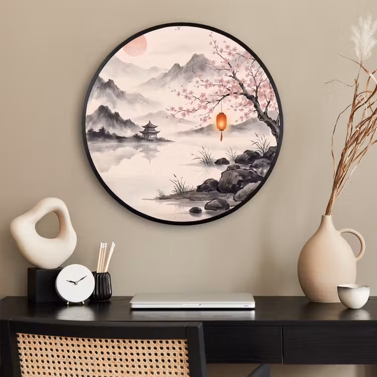 Ronde fotolijst - Zon - Japans - Traditioneel — 2