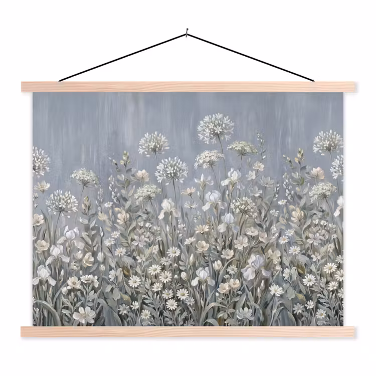 Schoolplaat - Bloemen - Botanisch - Blauw — 1