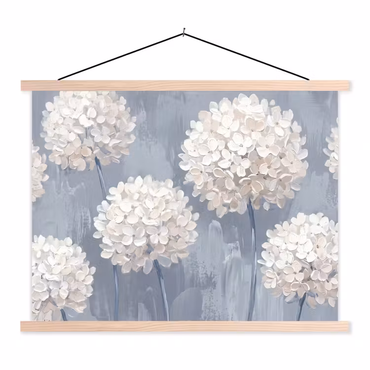 Schoolplaat - Bloemen - Illustratie - Blauw — 1