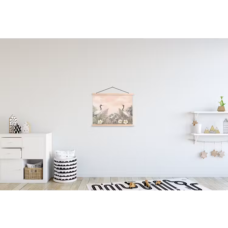 Schoolplaat - Kraanvogels - Natuur - Roze — 3