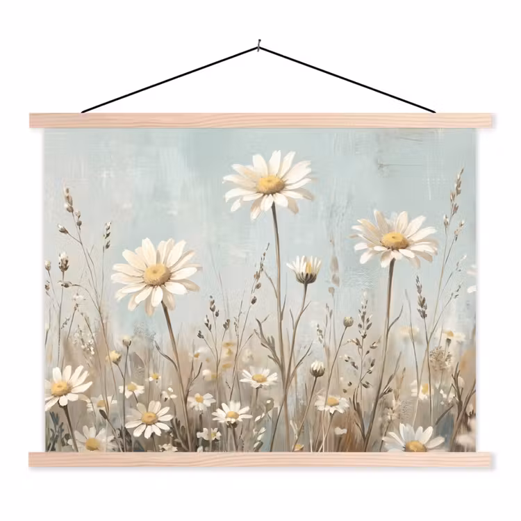Schoolplaat - Madelief - Illustratie - Wit — 1