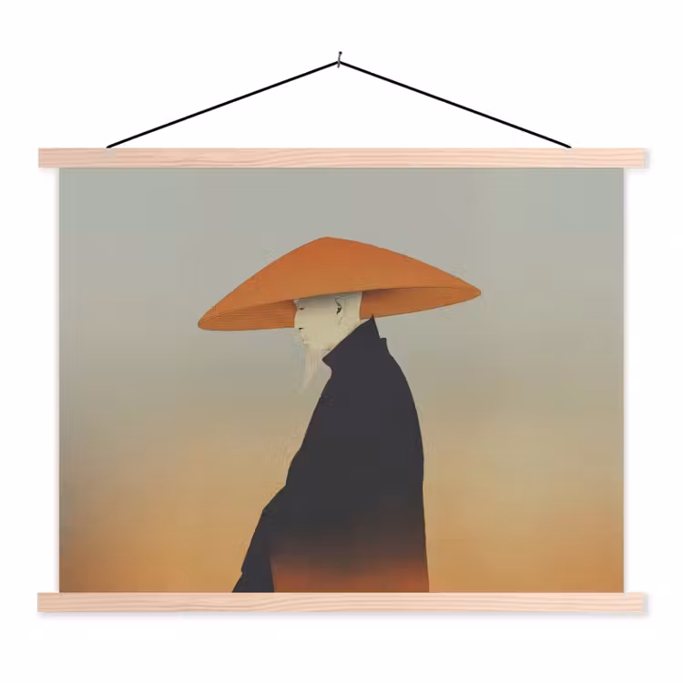 Schoolplaat - Minimalistisch - Silhouet - Oranje — 1