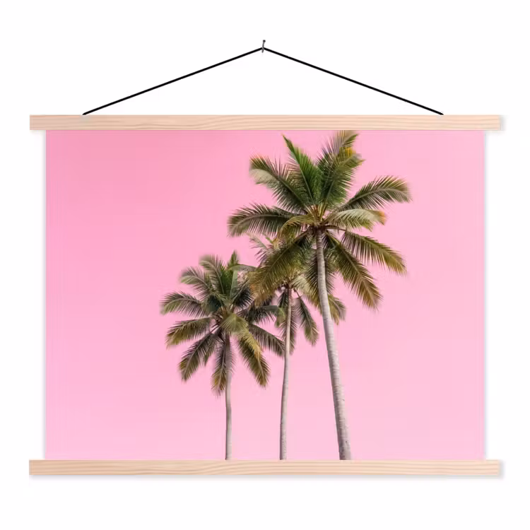 Schoolplaat - Palmboom - Tropisch - Pink — 1