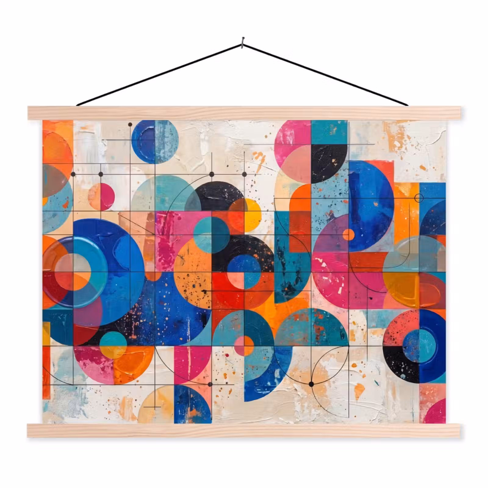 Schoolplaat - Kunst - Geometrisch - Abstract - Kleurrijk — 1