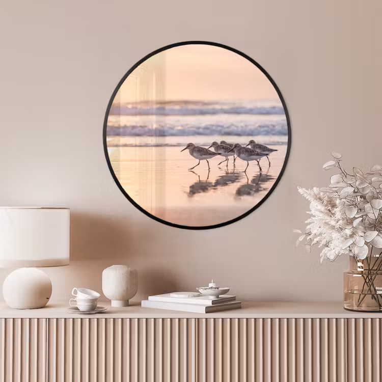Ronde fotolijst - Zee - Vogels - Strand — 4