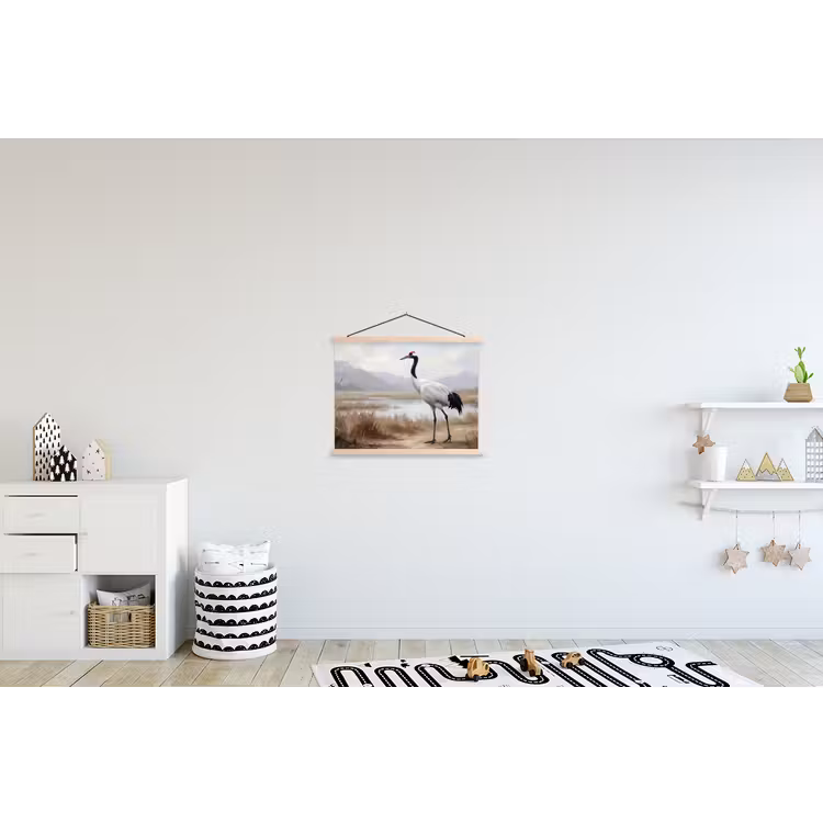 Schoolplaat - Kraanvogel - Natuur - Realistisch — 3