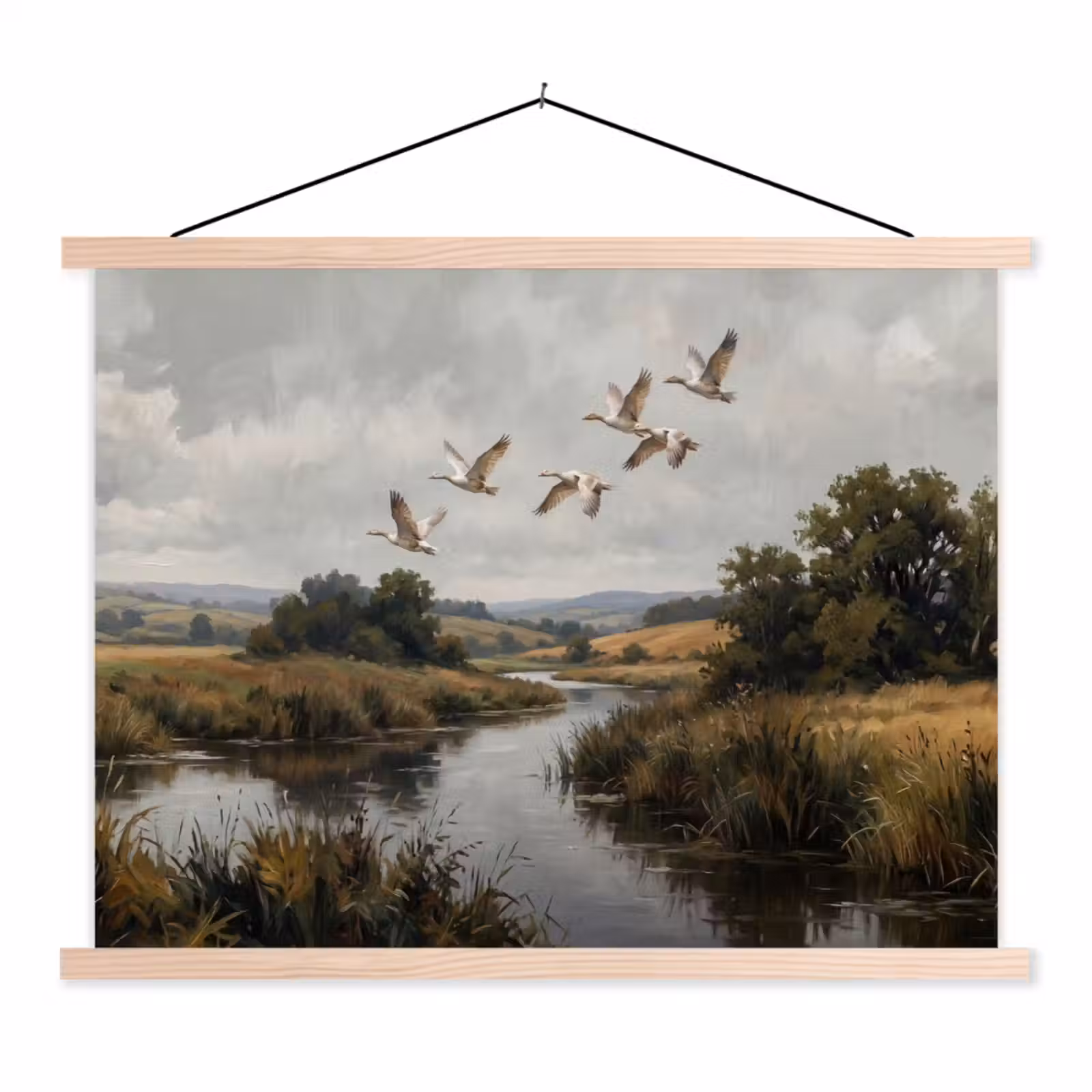 Schoolplaat - Eenden - Rivier - Landschap - Vlucht - Nostalgisch — 1
