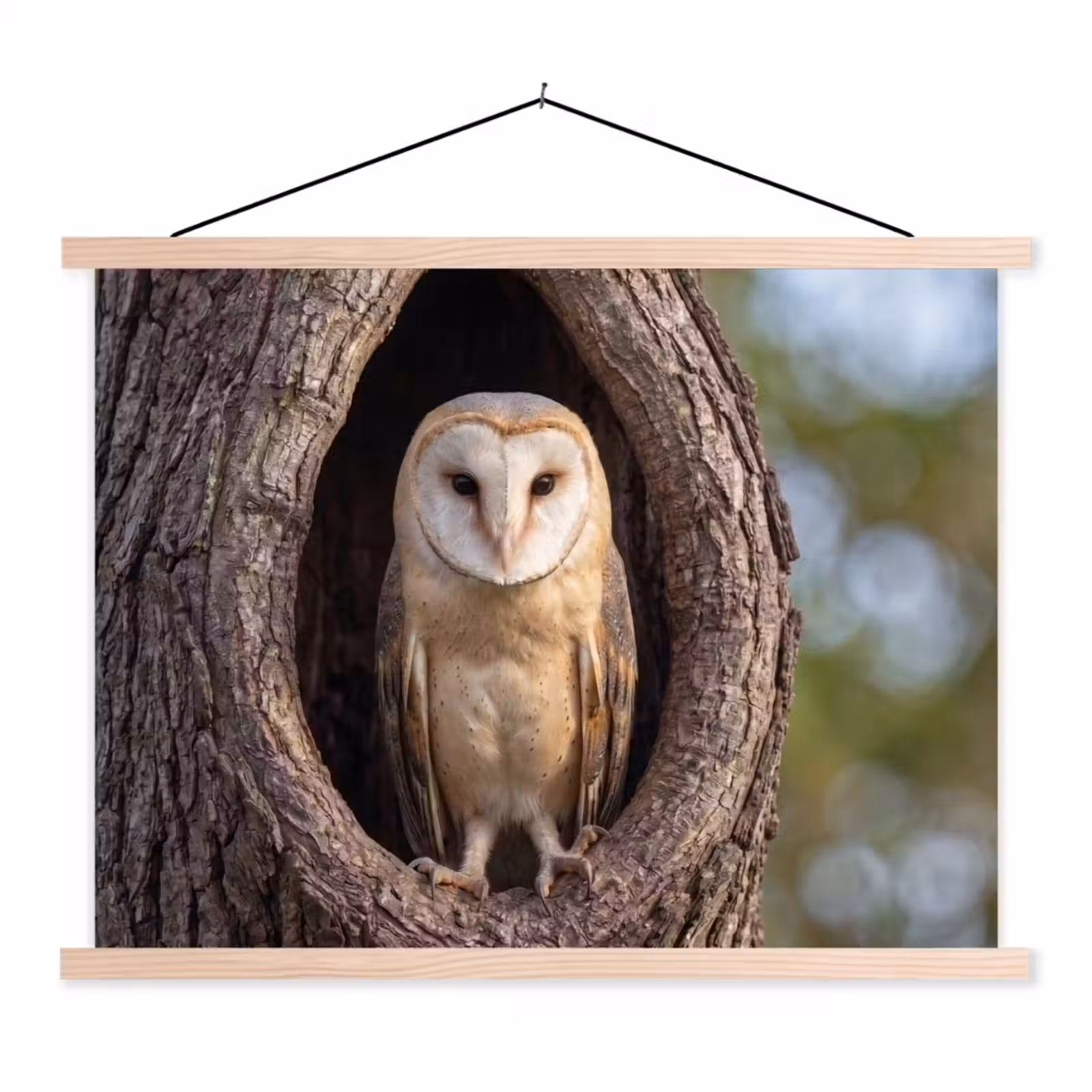 Schoolplaat - Kerkuil - Boom - Natuur - Bruin — 1