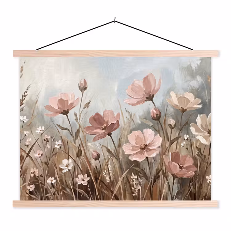 Schoolplaat - Bloemen - Botanisch - Schilderij - Pastel - Rustiek — 1