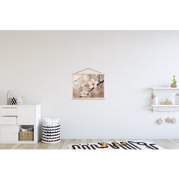 Schoolplaat - Bloesem - Takken - Schilderij - Beige - Serene — 3