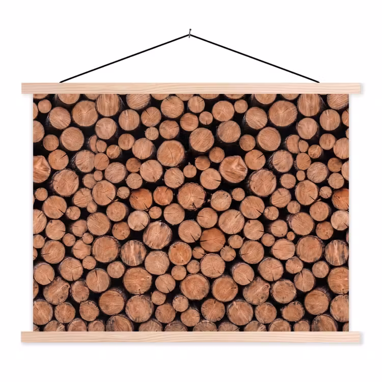 Schoolplaat - Houtblokken - Textuur - Patroon - Bruin - Rustiek — 1