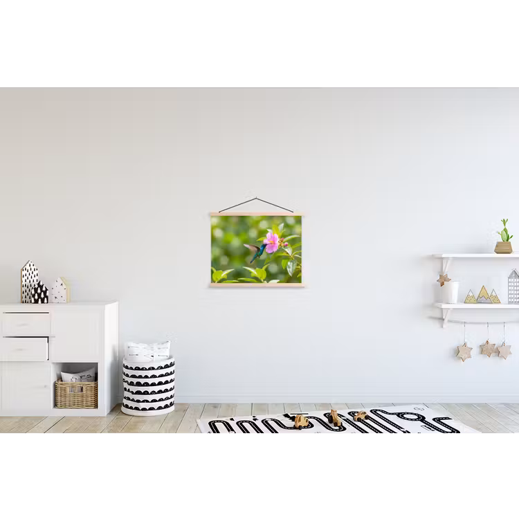 Schoolplaat - Kolibrie - Bloem - Natuur - Groen — 3