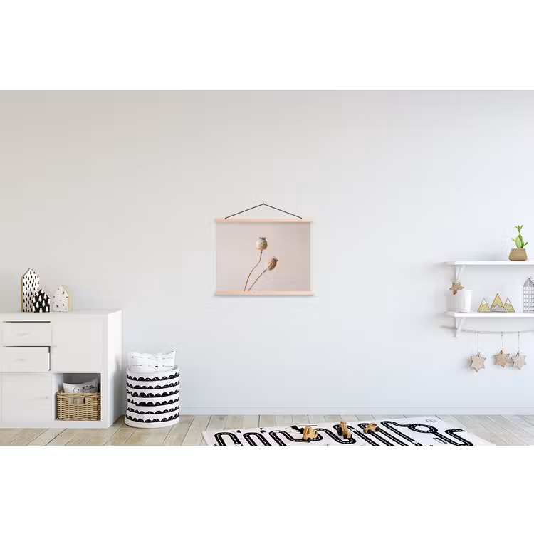Schoolplaat - Papaverbollen - Droogbloemen - Minimalistisch - Beige - Rustig — 3