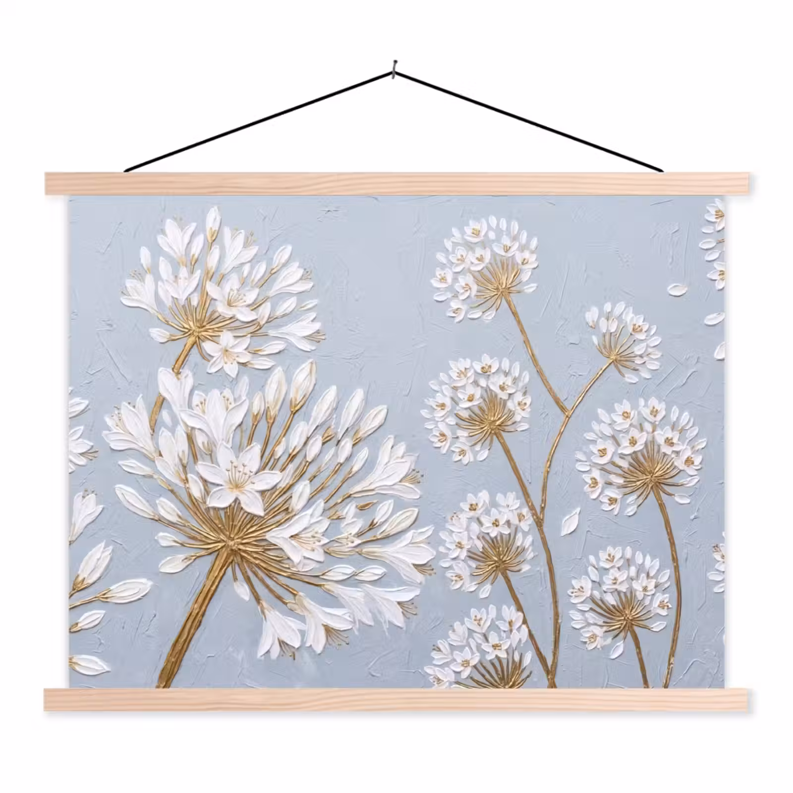 Schoolplaat - Illustratie - Bloemen - Blauw — 1