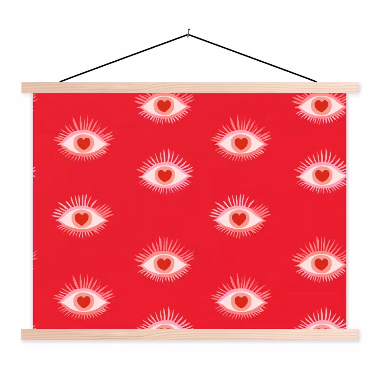 Schoolplaat - Ogen - Hart - Abstract - Rood - Roze — 1