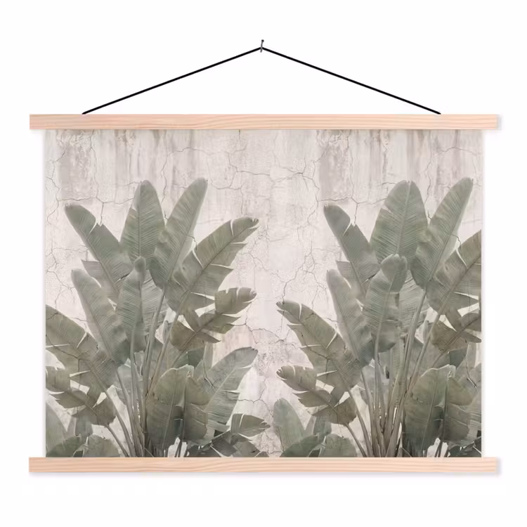 Schoolplaat - Bananenbladeren - Beton - Groen — 1