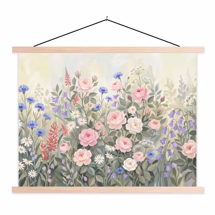 Schoolplaat - Bloemen - Tuin - Natuur - Kleurrijk — 1
