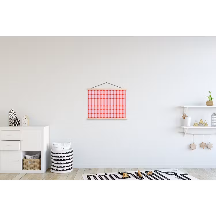 Schoolplaat - Geometrisch - Minimalistisch - Rood - Roze — 3