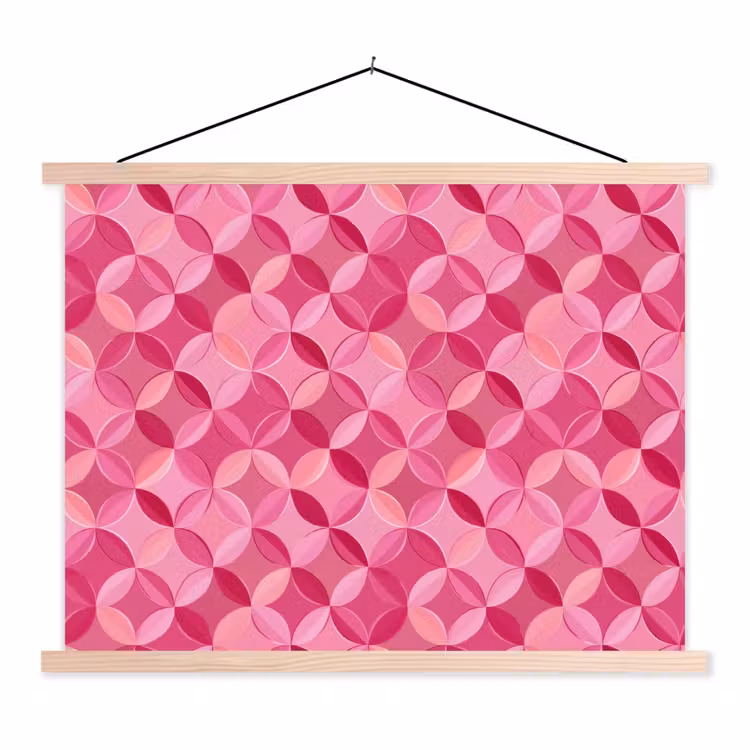 Schoolplaat - Geometrisch - Mozaïek - Modern - Roze — 1