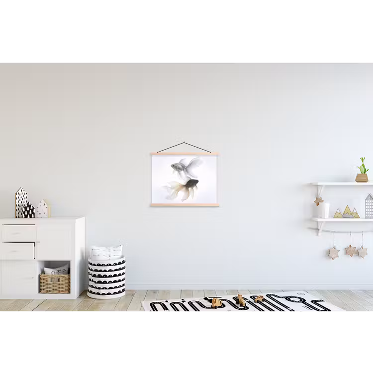 Schoolplaat - Goudvissen - Modern - Wit — 3