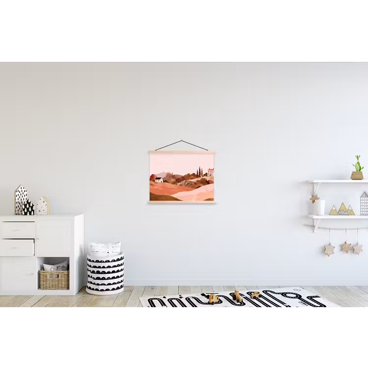 Schoolplaat - Heuvellandschap - Grafisch - Terracotta — 3