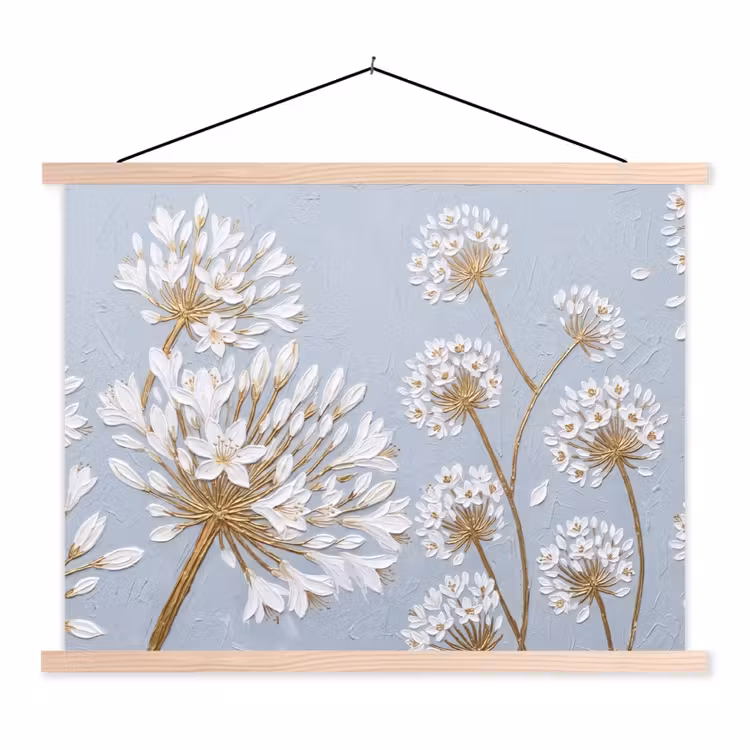 Schoolplaat - Illustratie - Bloemen - Blauw — 1