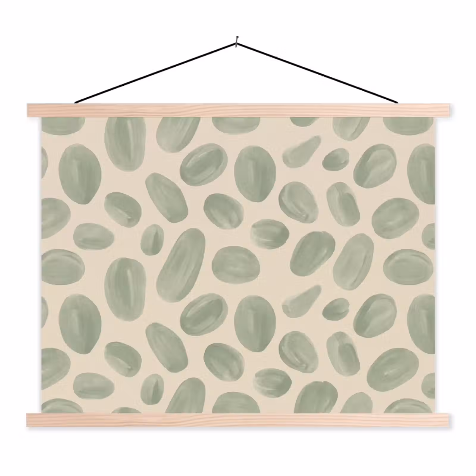 Schoolplaat - Abstract - Patroon - Organisch - Groen - Modern — 1