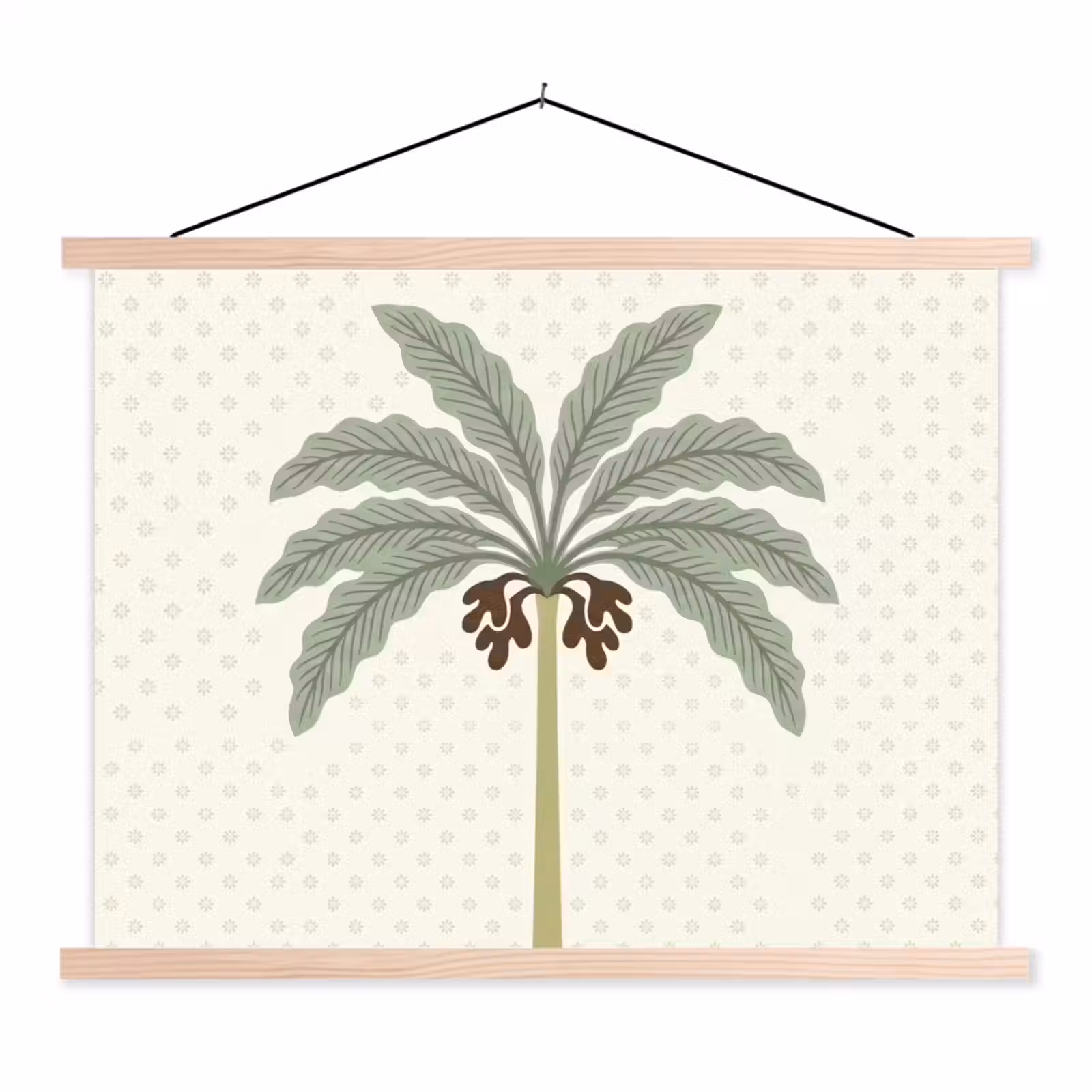 Schoolplaat - Boom - Bladeren - Groen - Decoratief - Beige — 1