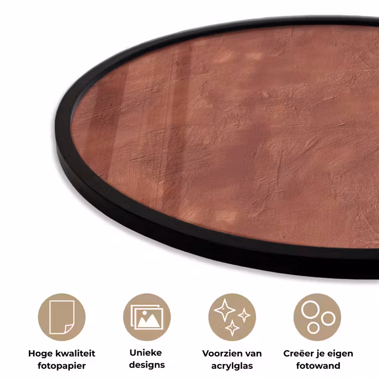Ronde fotolijst - Stucwerk - Textuur - Terracotta — 5