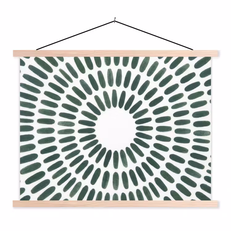 Schoolplaat - Abstract - Cirkel - Patroon - Modern - Groen — 1