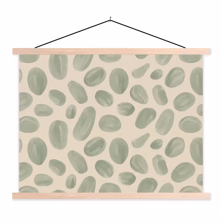 Schoolplaat - Abstract - Patroon - Organisch - Groen - Modern — 1
