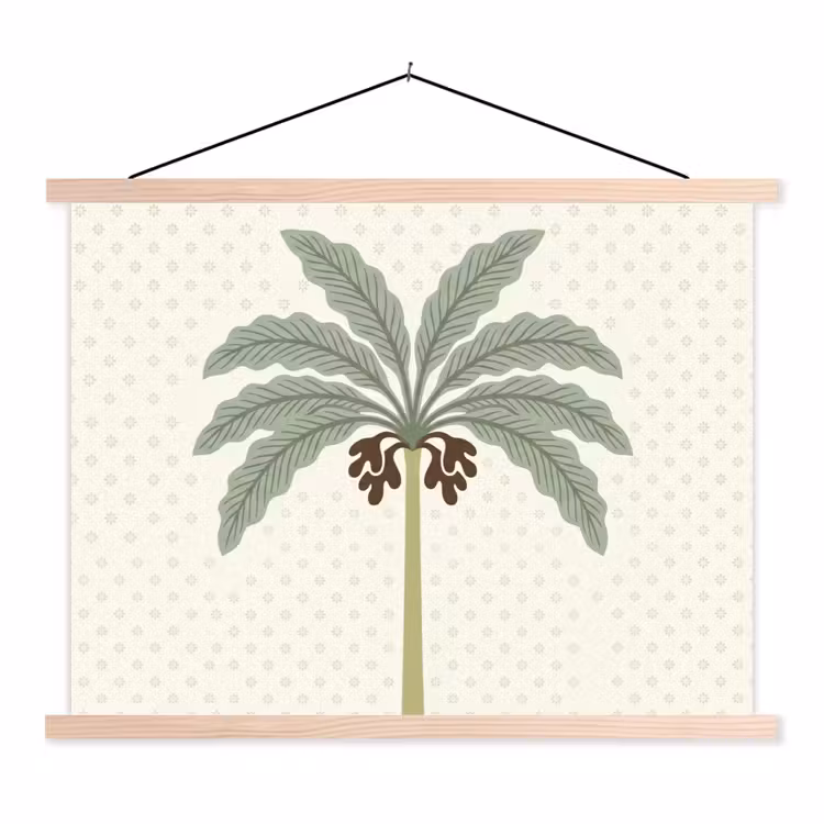 Schoolplaat - Boom - Bladeren - Groen - Decoratief - Beige — 1