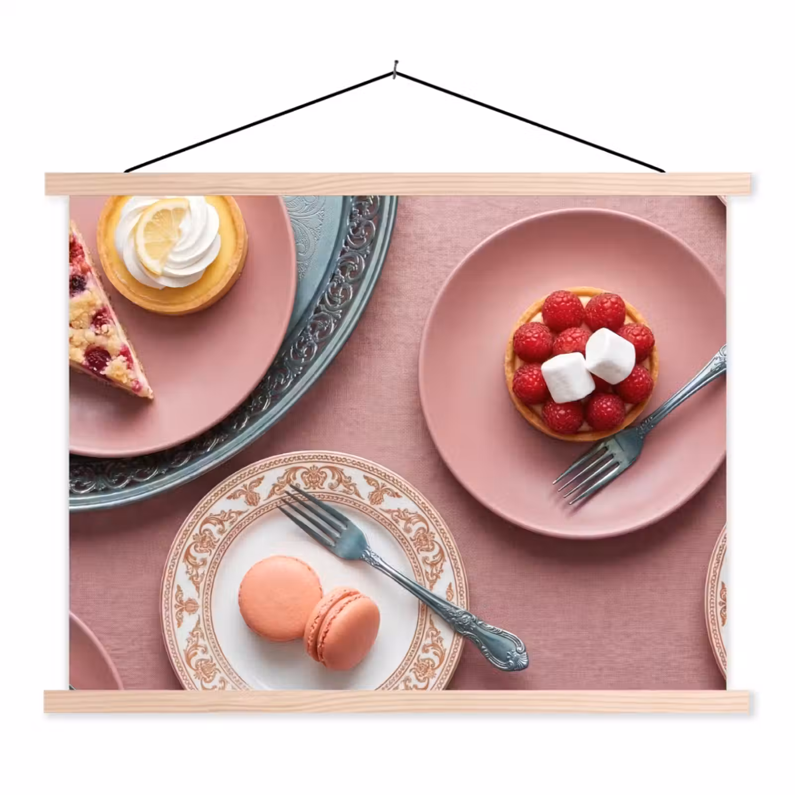 Schoolplaat - Dessert - Taart - Gebak - Zoet - Roze — 1