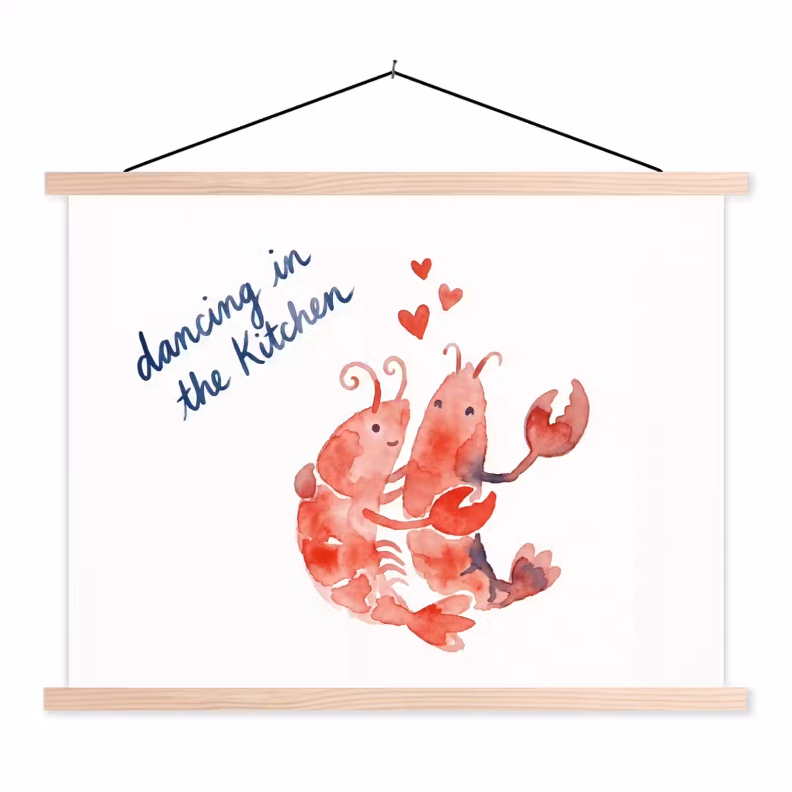 Schoolplaat - Dier - Dans - Liefde - Waterverf - Rood — 1