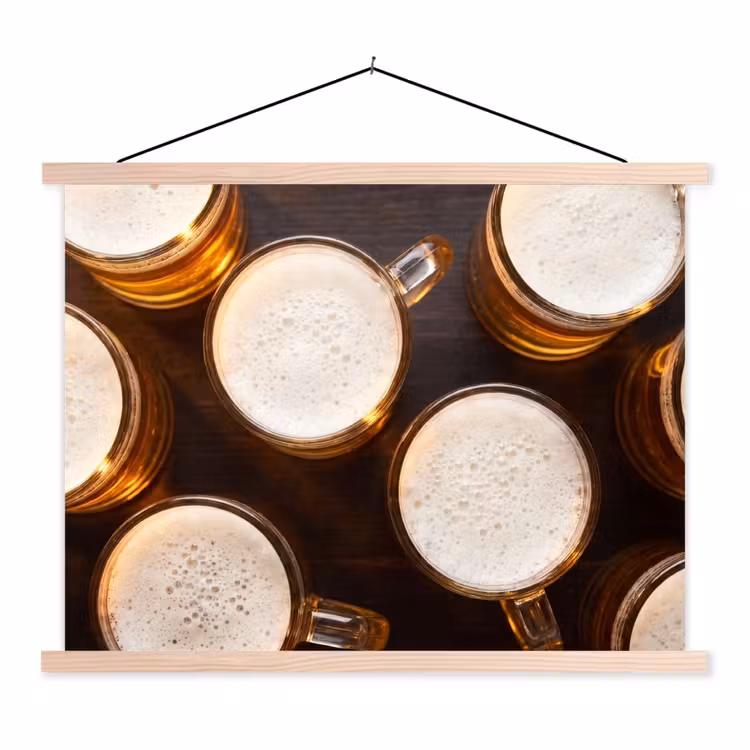 Schoolplaat - Bier - Glazen - Schuim - Hout - Drank — 1