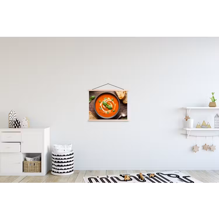 Schoolplaat - Eten - Soep - Basilicum - Rustiek - Rood — 3