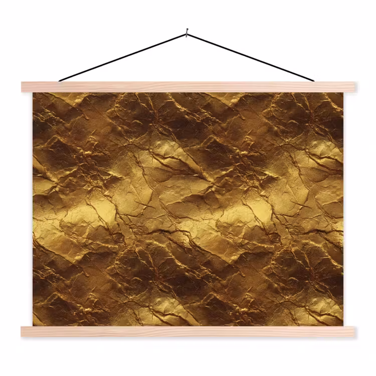 Schoolplaat - Bladgoud - Textuur  - Goud — 1