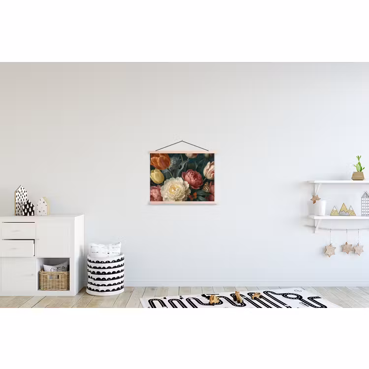 Schoolplaat - Bloemen - Boeket - Natuur - Klassiek - Donker — 3
