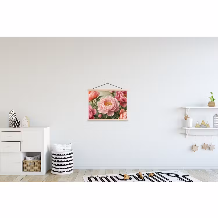 Schoolplaat - Bloemen - Roze - Klassiek - Gedetailleerd - Natuur — 3