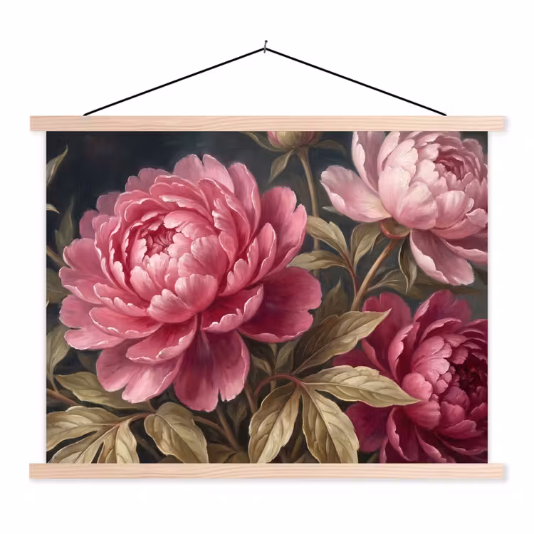 Schoolplaat - Bloemen - Roze - Klassiek - Natuur — 1