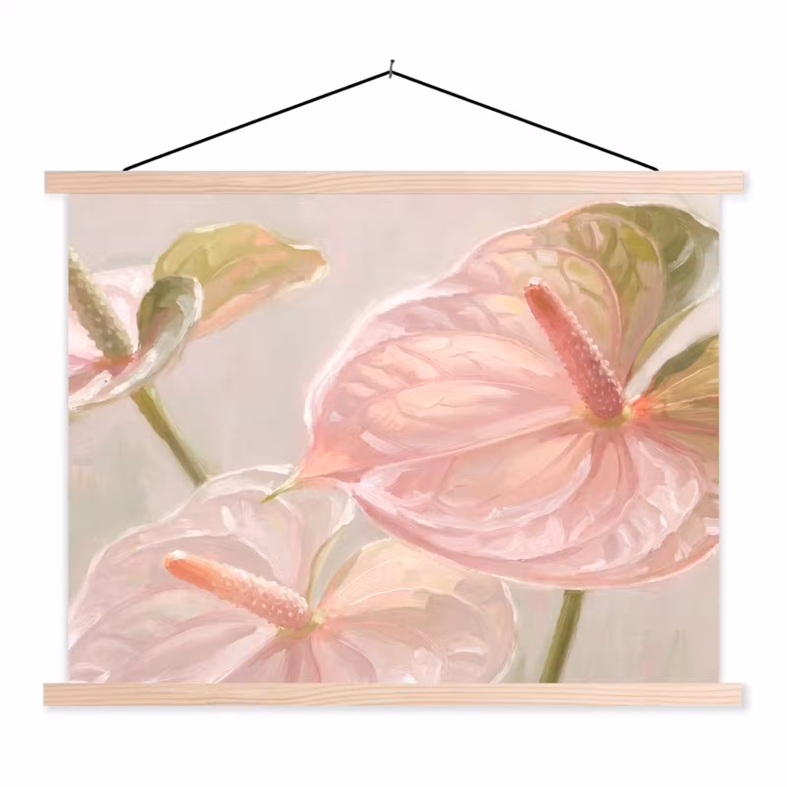 Schoolplaat - Bloemen - Pastel - Abstract - Natuur - Groen — 1