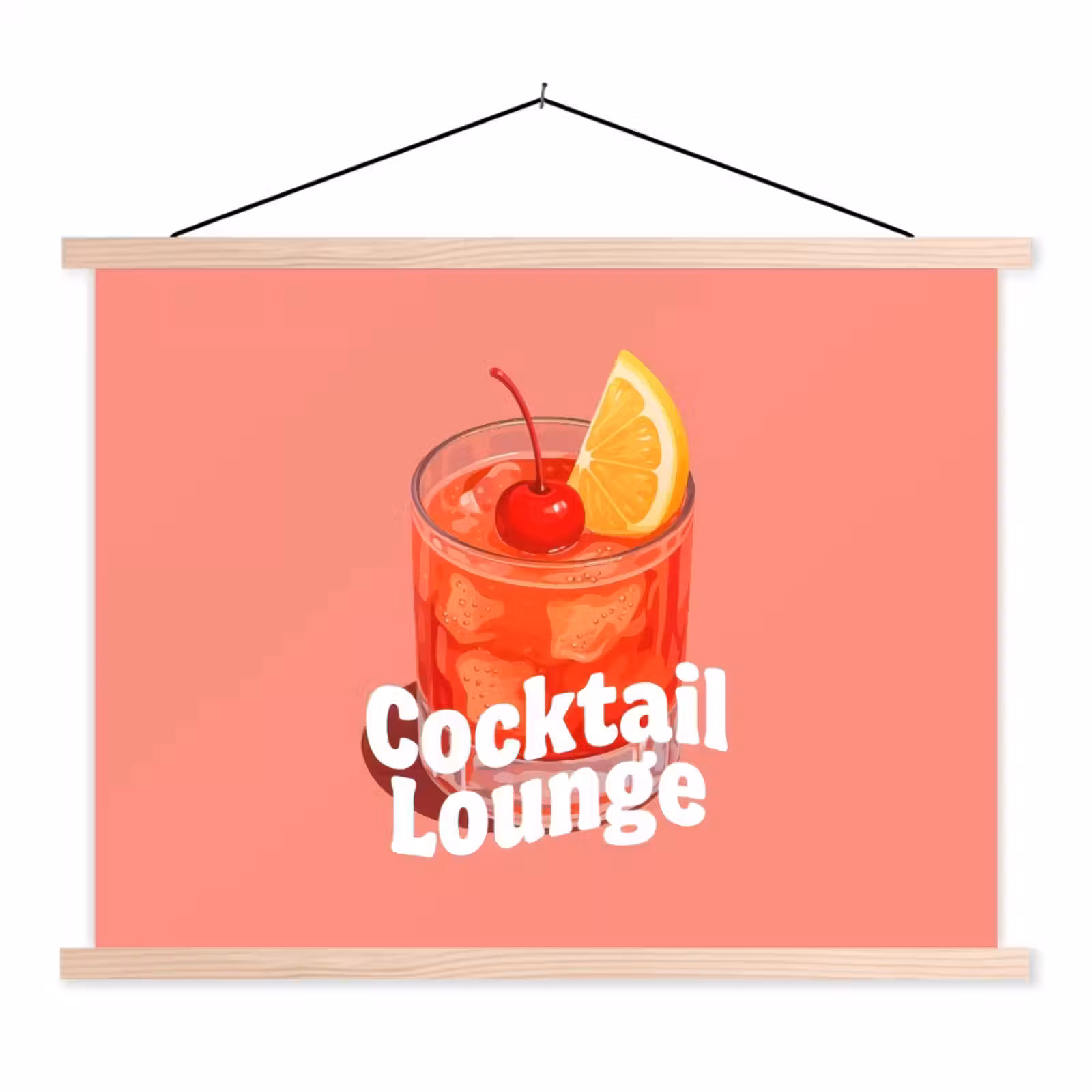 Schoolplaat - Cocktail Lounge - Glas - Koraal — 1