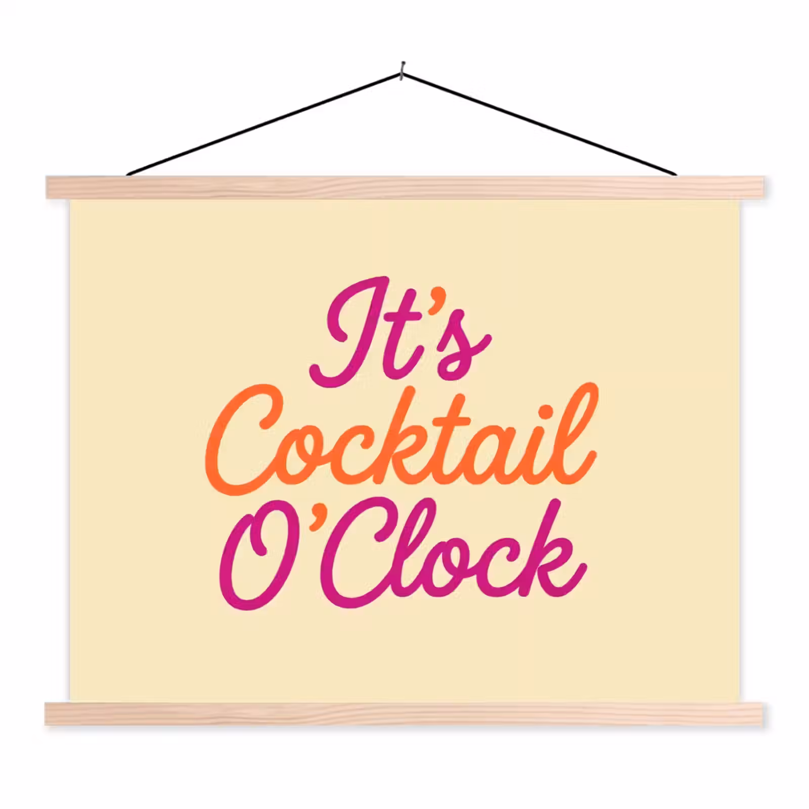 Schoolplaat - Cocktail O'Clock - Geel - Retro — 1