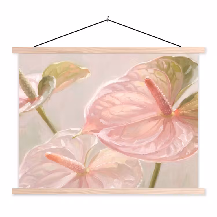 Schoolplaat - Bloemen - Pastel - Abstract - Natuur - Groen — 1