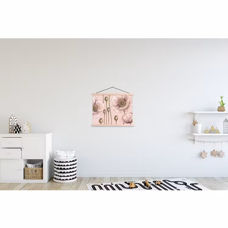 Schoolplaat - Bloemen - Zomer - Natuur - Aquarel - Roze — 3