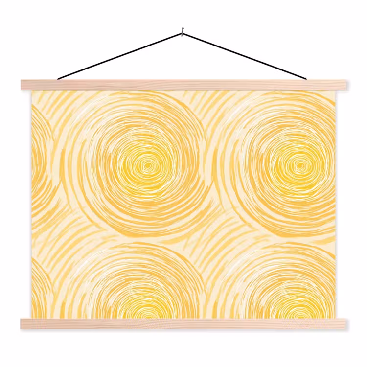 Schoolplaat - Cirkels - Abstract - Artistiek - Geel — 1