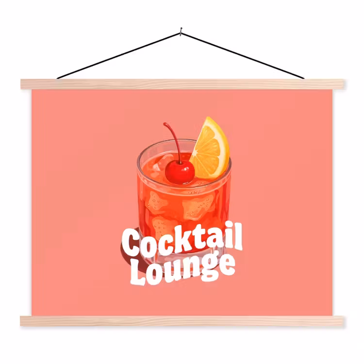 Schoolplaat - Cocktail Lounge - Glas - Koraal — 1