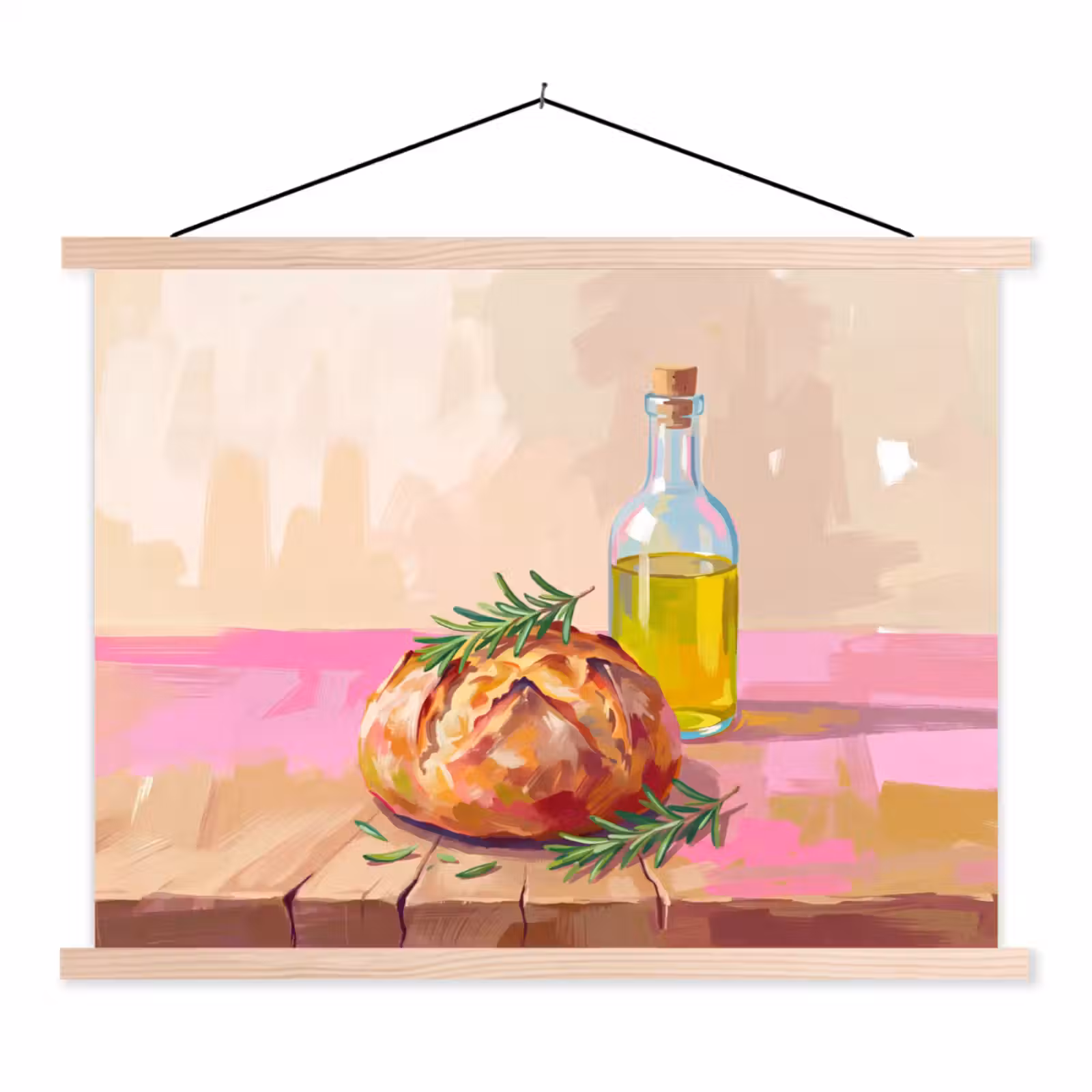 Schoolplaat - Eten - Brood - Olijfolie - Abstract - Keuken — 1