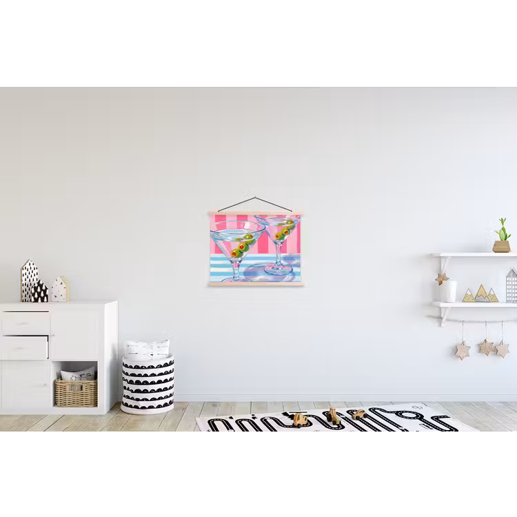 Schoolplaat - Cocktail - Olijven - Kunst - Modern - Roze — 3