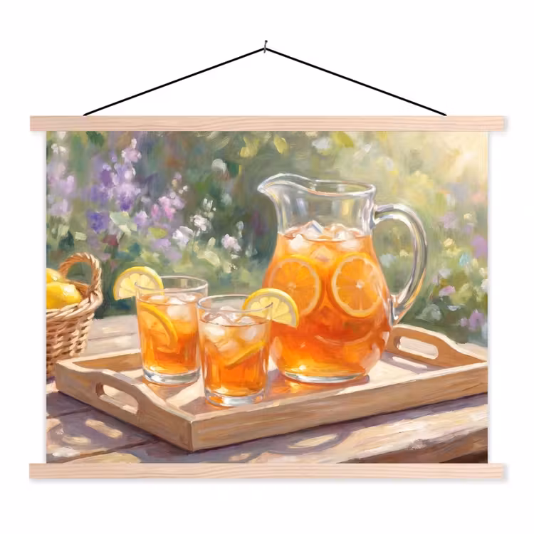 Schoolplaat - Drank - Citroen - Zomer - Tuin - Geel — 1